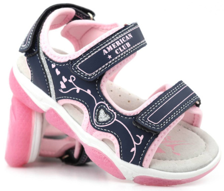 Sandały dziecięce ze skórzaną wkładką - AMERICAN CLUB RL 112/23