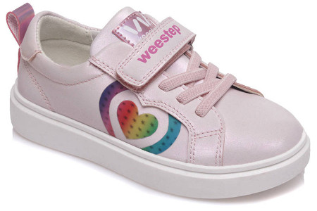 Skórzane obuwie dziecięce europejskiej marki - WEESTEP R522163572, różowe