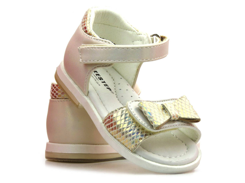 Sandały dziecięce z kokardką - Weestep R526050045, jasnozłote