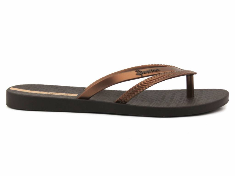 Japonki damskie basenowe - Ipanema 82067, brązowe