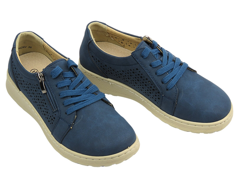 Sportowe półbuty damskie granatowe Potocki 25-90342