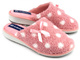 Miękkie kapcie, bambosze damskie w groszki - INBLU URSULA, różowe