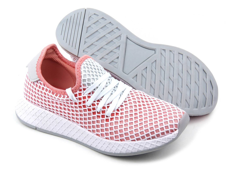 Buty sportowe, adidasy damskie - AMERICAN CLUB SP 06/20, biało-różowe