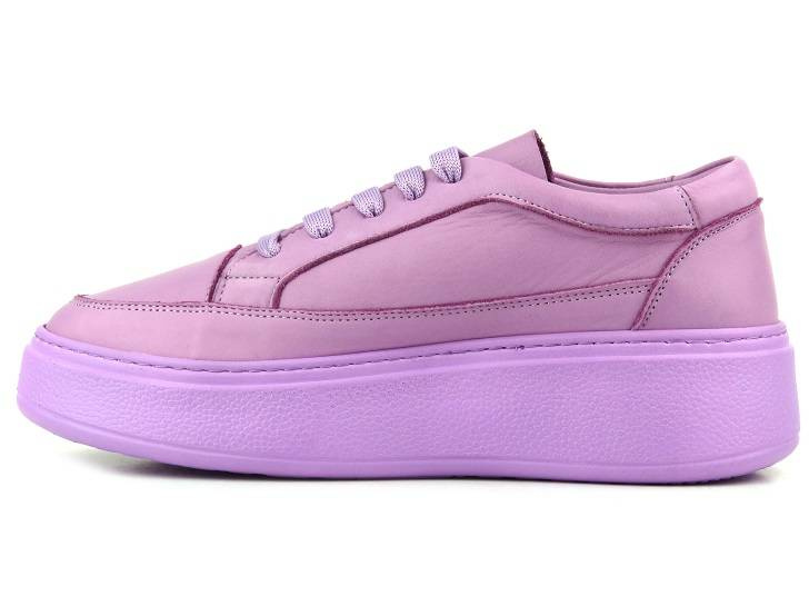 Fioletowe sneakersy damskie na platformie - VENEZIA 01801-71