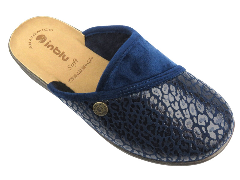 Kapcie damskie domowe Inblu OD-10, granatowe