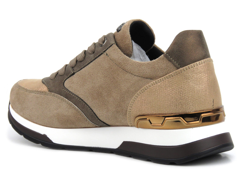 Sneakersy damskie na platformie - INBLU IN001302, beżowe