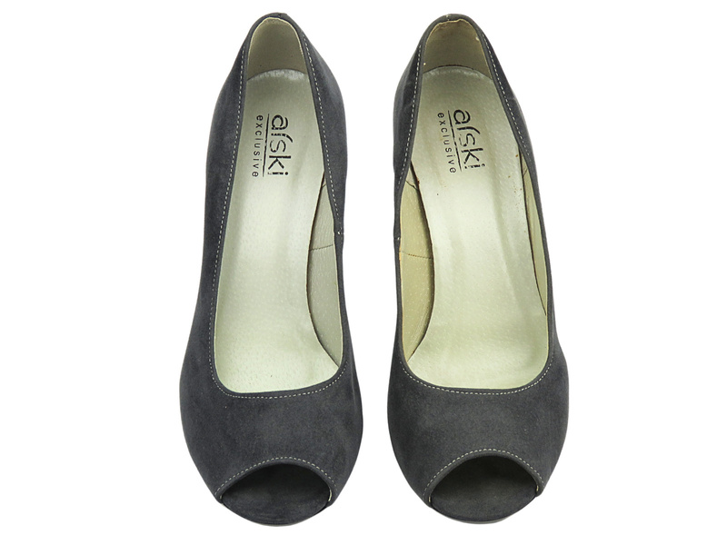 Eleganckie czółenka damskie na obcasie EBATA 0367/1, brązowe