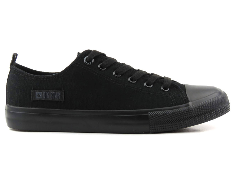 Trampki męskie przed kostkę - BIG STAR KK174007, czarne
