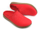 Kapcie damskie z ekologicznego filcu - INBLU ILENA 40337, czerwone z kryształkami
