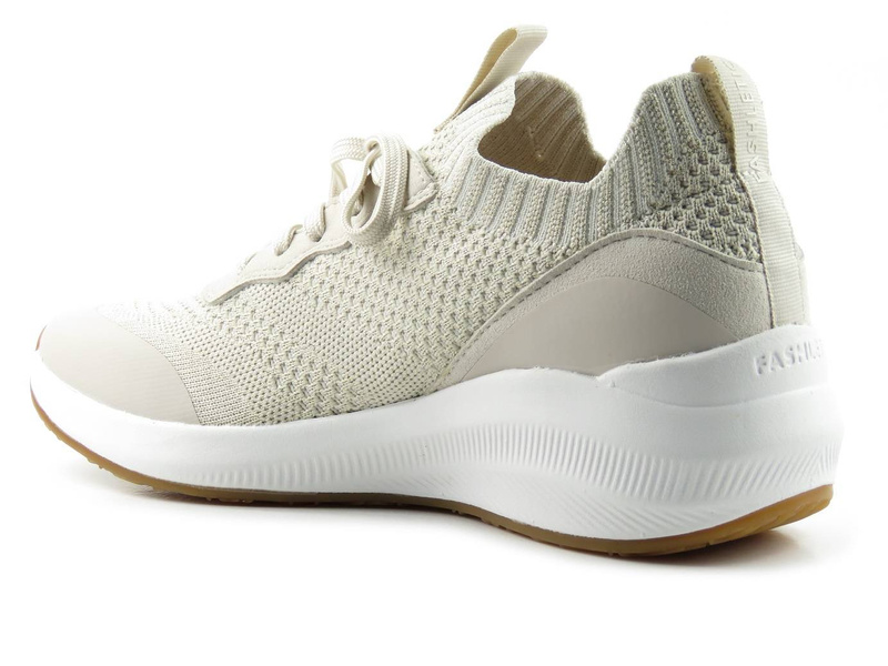 Sneakersy damskie z bardzo miękką wkładką - TAMARIS 1-23758-26, beżowe