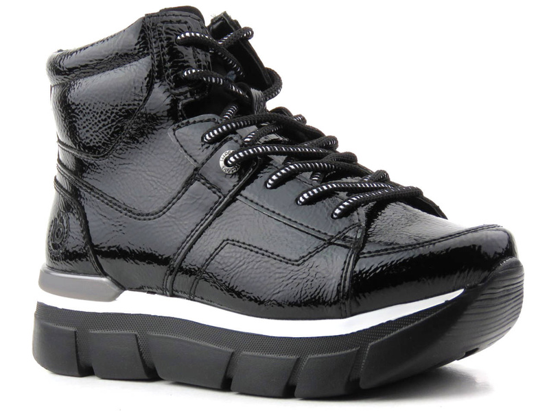 Ciepłe botki sportowe, śniegowce damskie - BUGATTI 431-A4432-5700, czarne