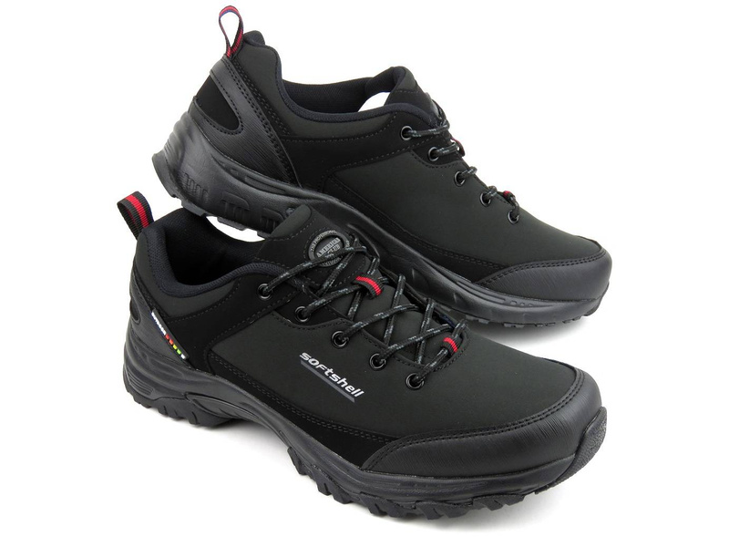 Trekkingi męskie z Softshell - AMERICAN CLUB Softshell WT91/22, czarne