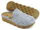 Filcowe kapcie damskie ze skórzaną wkładką - Inblu FOKS, szare