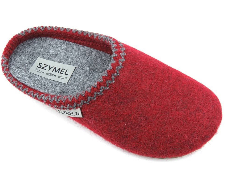 Kapcie damskie SZYMEL 4001, czerwone