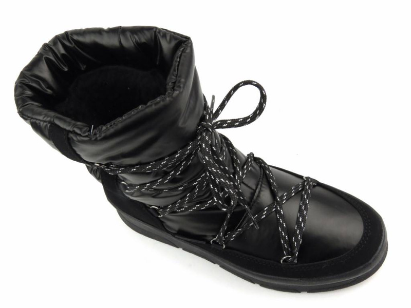 Śniegowce damskie, buty zimowe z membraną - VENEZIA 6171, czarne