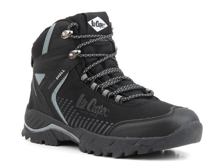Wysokie trekkingi damskie zimowe - LEE COOPER 22-01-1427L, czarne