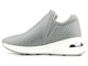 Buty damskie sportowe wsuwane - INBLU IN000284 GHIACCO, srebrne