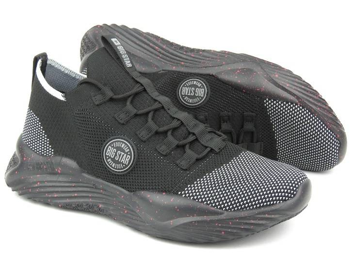Buty sportowe męskie przewiewne, oddychające - BIG STAR LL174282, czarne