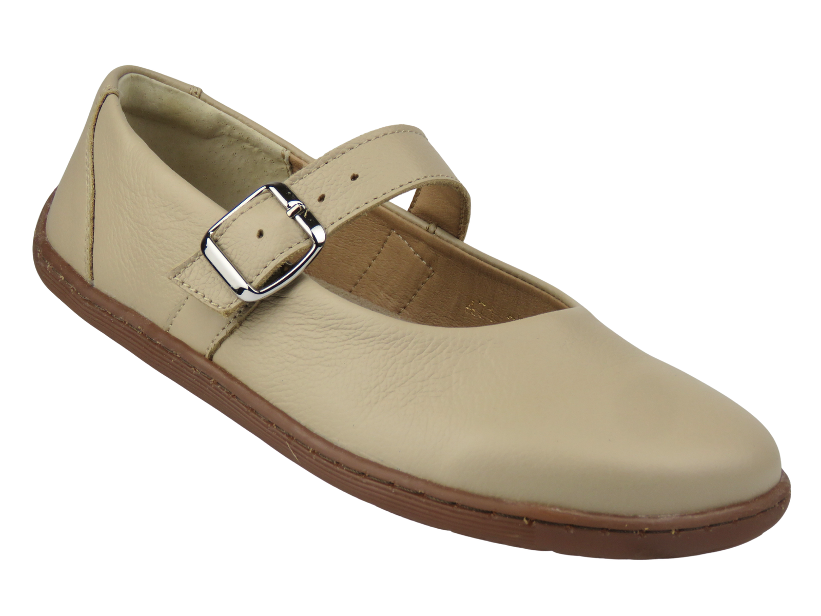 Barefoot skórzane minimalistyczne półbuty Helios Komfort 471 ecru