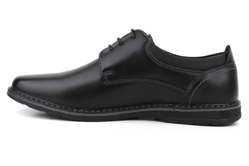 Eleganckie półbuty męskie na co dzień - NEWS 21MN26-4092, czarne