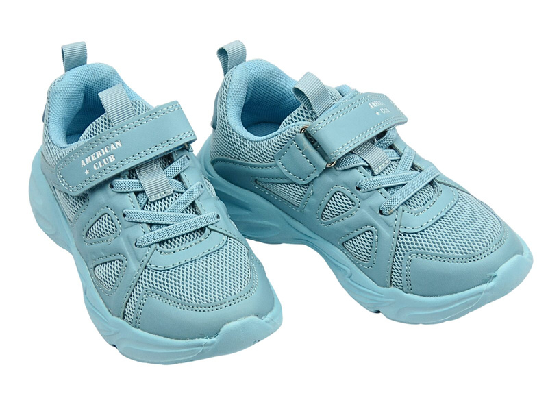 Buty dziecięce sportowe, niebieskie adidasy - American Club FH 33/22