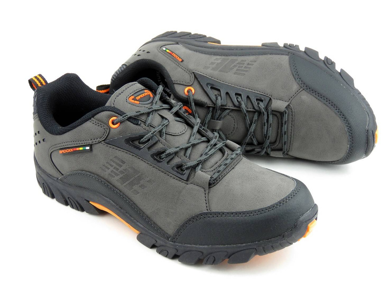 Niskie buty męskie trekkingowe - BADOXX MXC-8229, szare