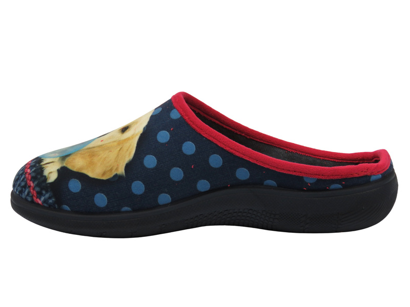 Kapcie damskie z pieskiem granatowe Inblu EC-93