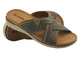Wygodne klapki męskie z miękkiej skóry INBLU VI-11, brązowo-zielone