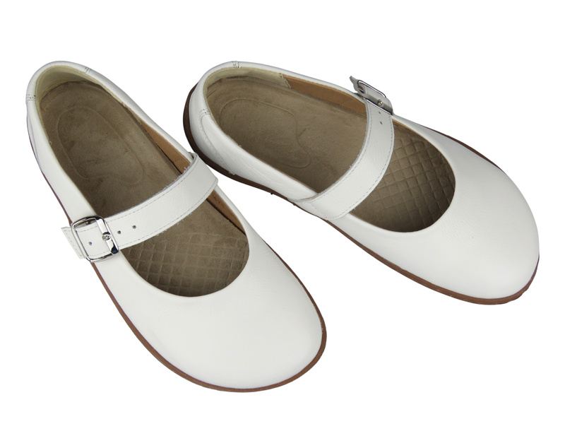 Barefoot skórzane minimalistyczne półbuty Helios Komfort 471 białe