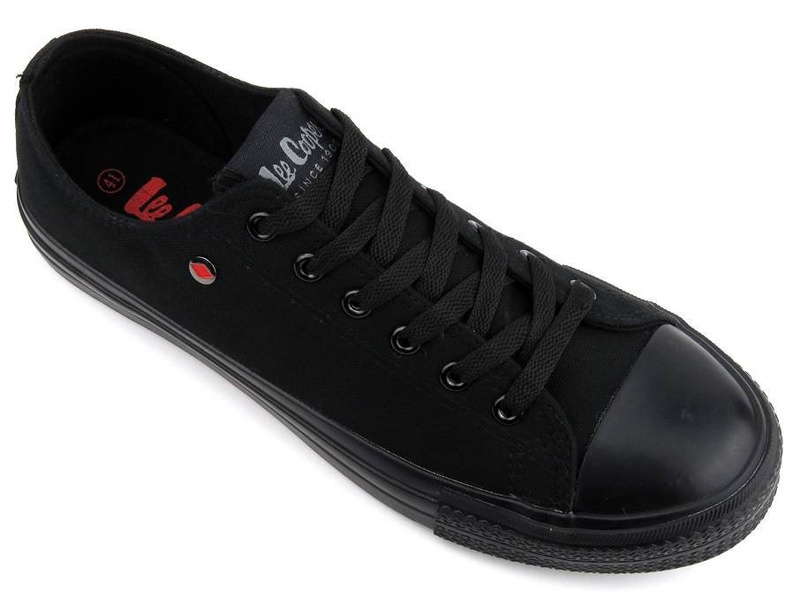 Trampki męskie niskie - Lee Cooper 21-31-0087M, czarne