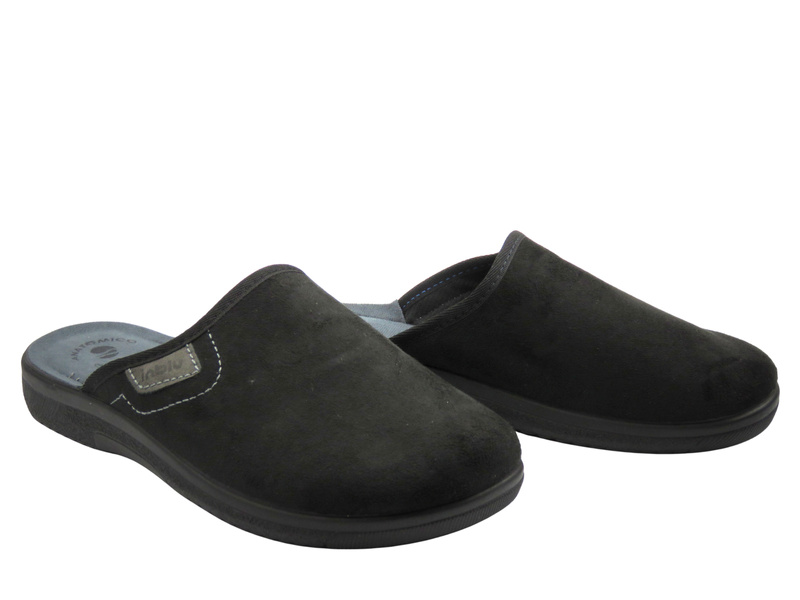 Kapcie męskie z miękką wkładką, Inblu DG-82U czarne