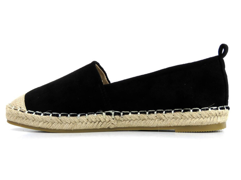 Espadryle, półbuty damskie na lato - Evento 22TX35-4592, czarne