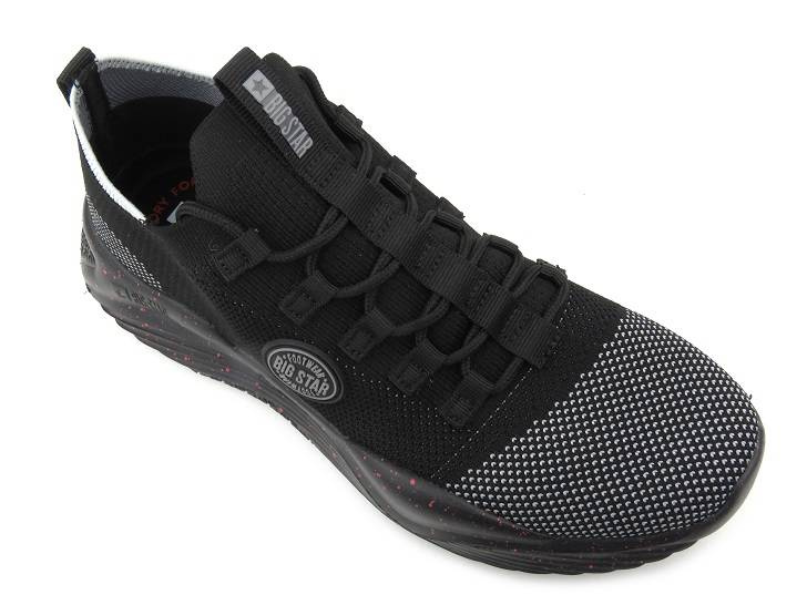 Buty sportowe męskie przewiewne, oddychające - BIG STAR LL174282, czarne