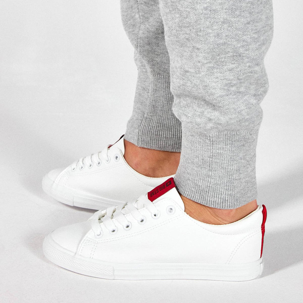 Trampki damskie niskie - Big Star DD274685 101, białe