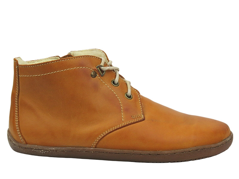Barefoot botki minimalistyczne damskie jasnobrązowe Helios Komfort 501P