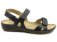 Sandały damskie czarne HELIOS Komfort 205 