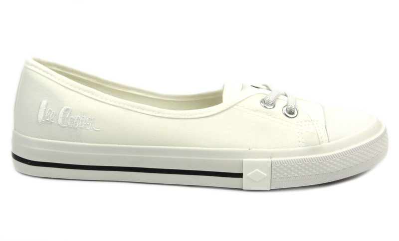 Trampki damskie a la balerinki - Lee Cooper LCW-23-31-1791L, białe