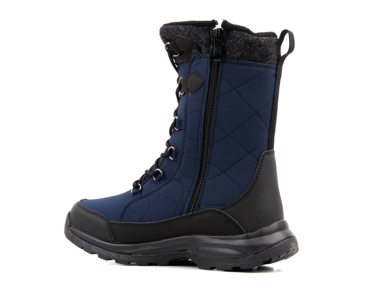 Wysokie buty zimowe, śniegowce damskie DK TECH SoftShell 2105, granatowe
