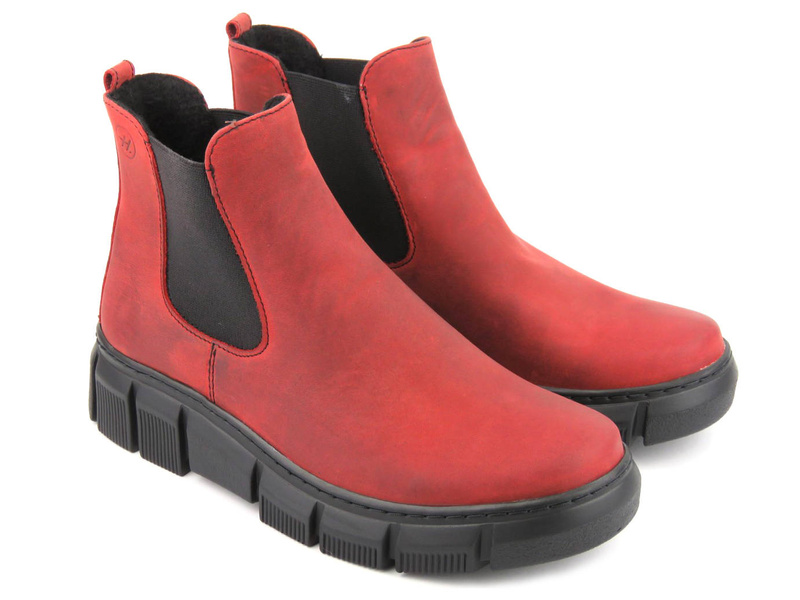 Skórzane sztyblety damskie polskiej marki HELIOS Komfort 510S, bordo