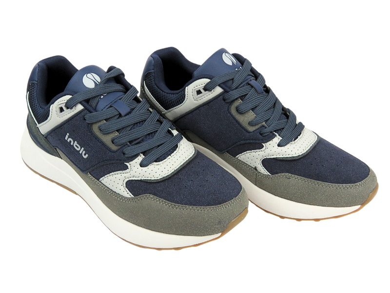 Sznurowane buty sportowe męskie niebieskie Inblu IU-13