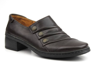 Półbuty damskie na obcasie - HELIOS Komfort 700, czarne