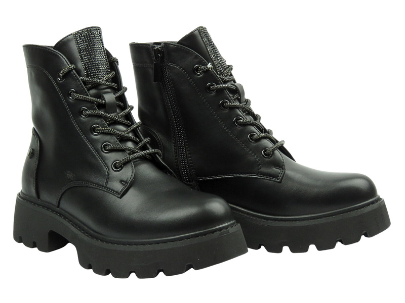 Wygodne botki damskie z miękkiej skóry Inblu IC‑61, czarne