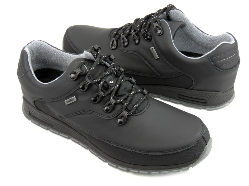 Trekkingi męskie, buty sportowe z membraną SympaTex - NIK 03-0948, czarne