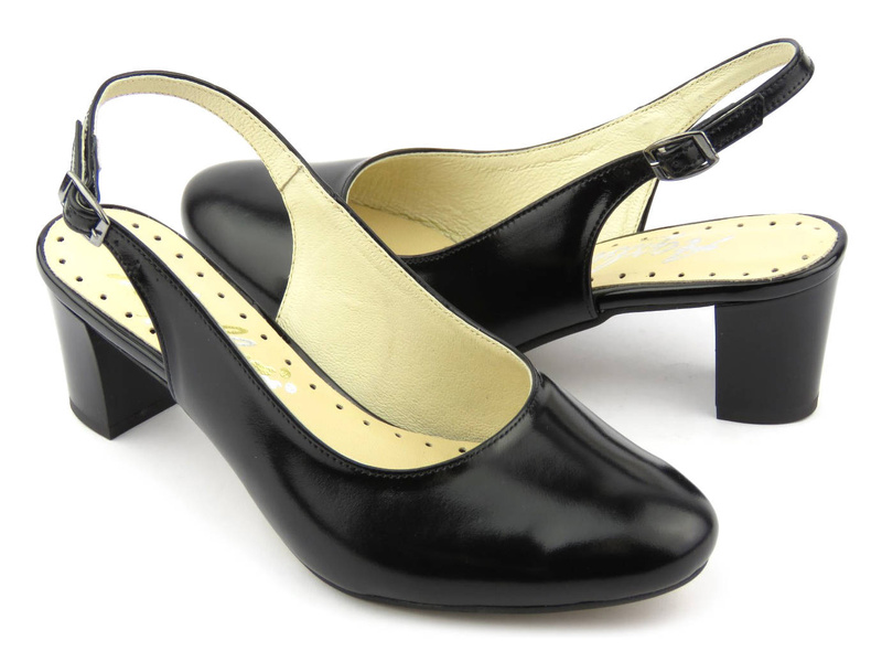 Eleganckie sandały damskie na obcasie - Agxbut 482, czarne