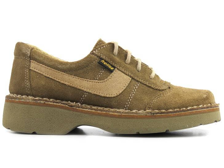 Półbuty męskie młodzieżowe ze skóry naturalnej - HELIOS 607, brązowe