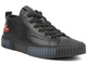 Skórzane sneakersy męskie - JOHN DOUBARE HD19958V1-6A, czarne