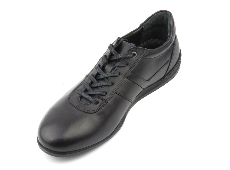 Buty męskie sportowe ze skóry licowej - Badura 3707, brązowe