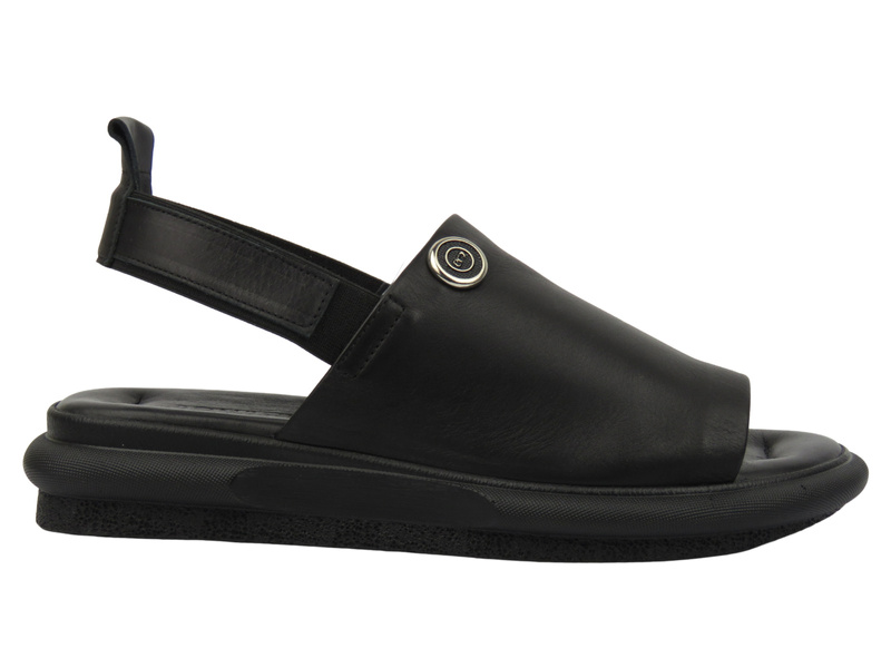 Eleganckie sandały damskie ze skóry naturalnej - Bombonella 501.24309-1, czarne