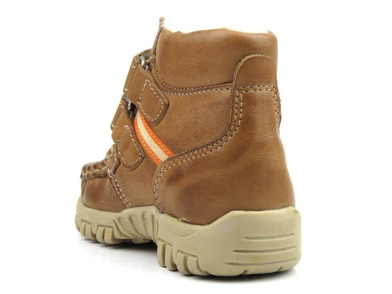 Trzewiki dziecięce z grubą wełną owczą - HELIOS 030, beżowe