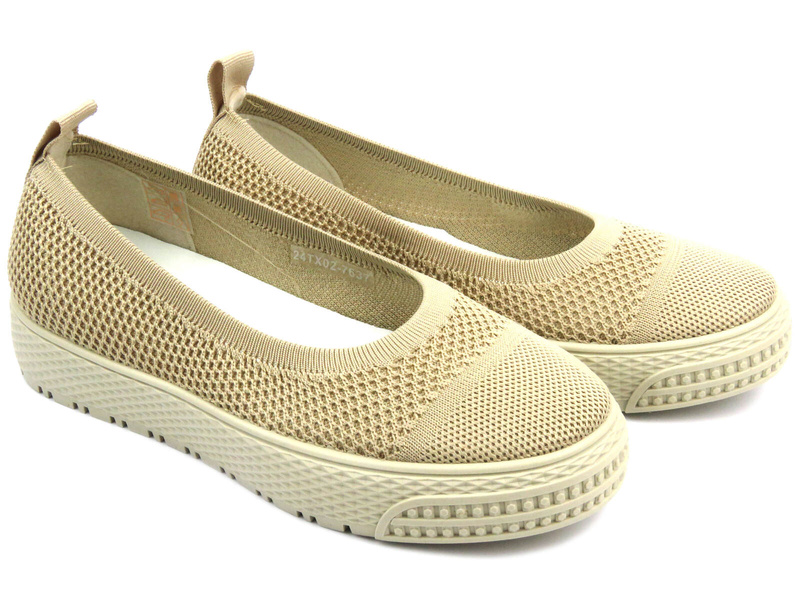 Półbuty, espadryle damskie - News 24TX02-7637, beżowe